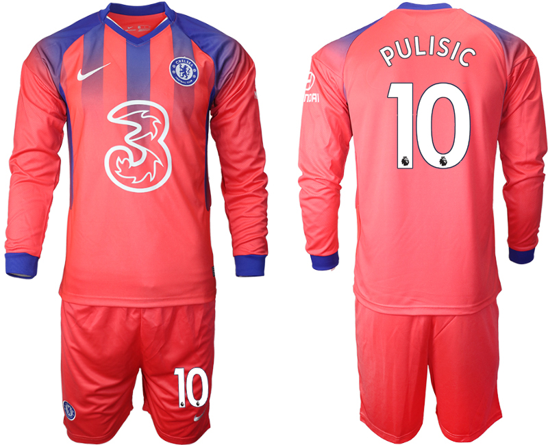 Men 2021 Chelsea away Long sleeve #10 soccer jerseys